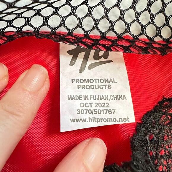 Chick-Fil-A Drawstring Mesh Bag Black Red Laundry Sports Storage Travel 33x22.5 - Picture 4 of 5